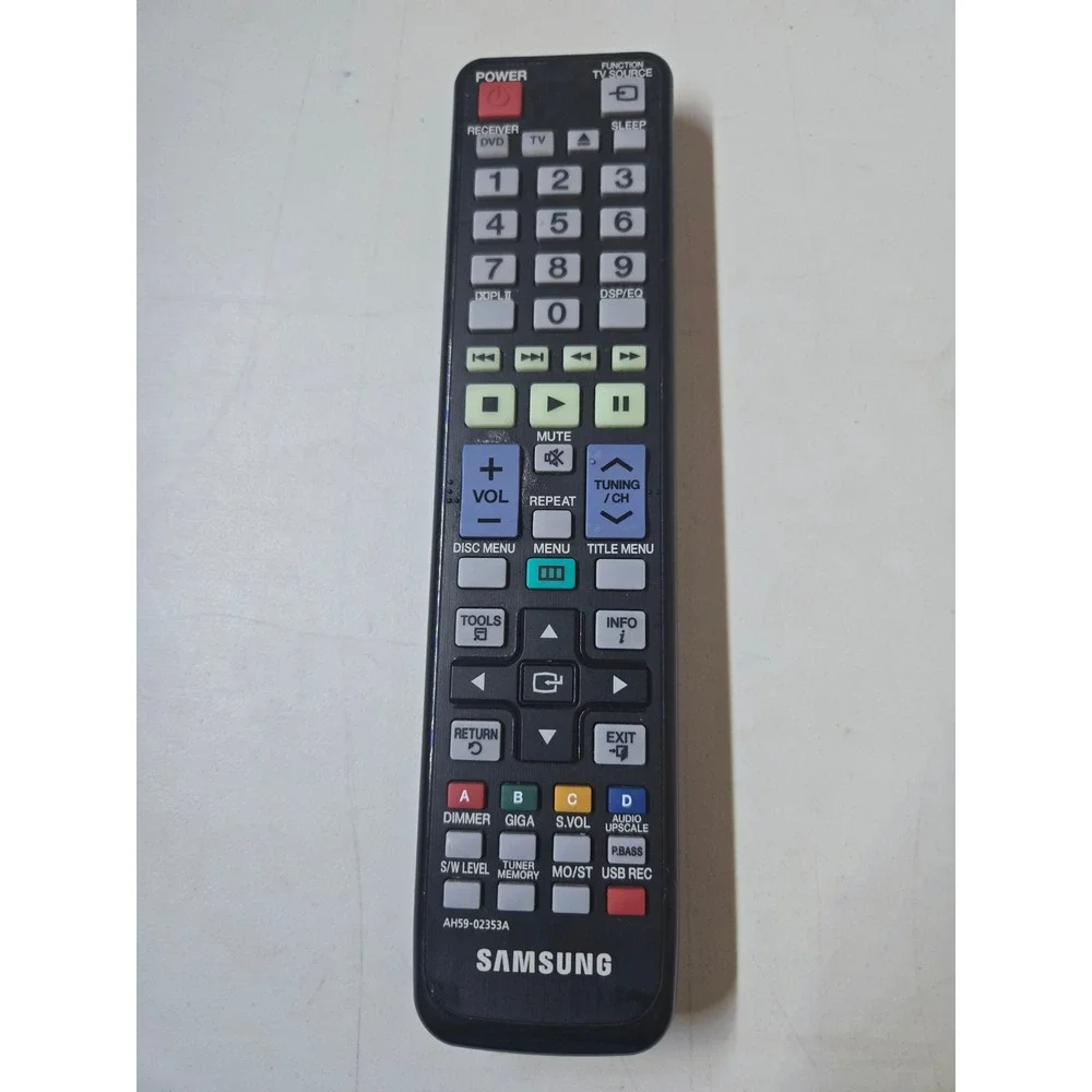 Samsung AH59 02353A TV DVD AV Receiver Remote Control Black